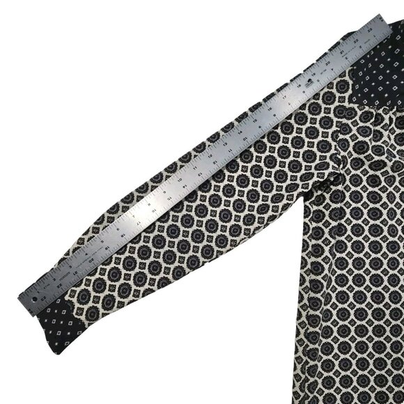 Ann Taylor Loft Shirt Dress SP Small Petite Batik Medallion Print Lagenlook Boho - Picture 10 of 11